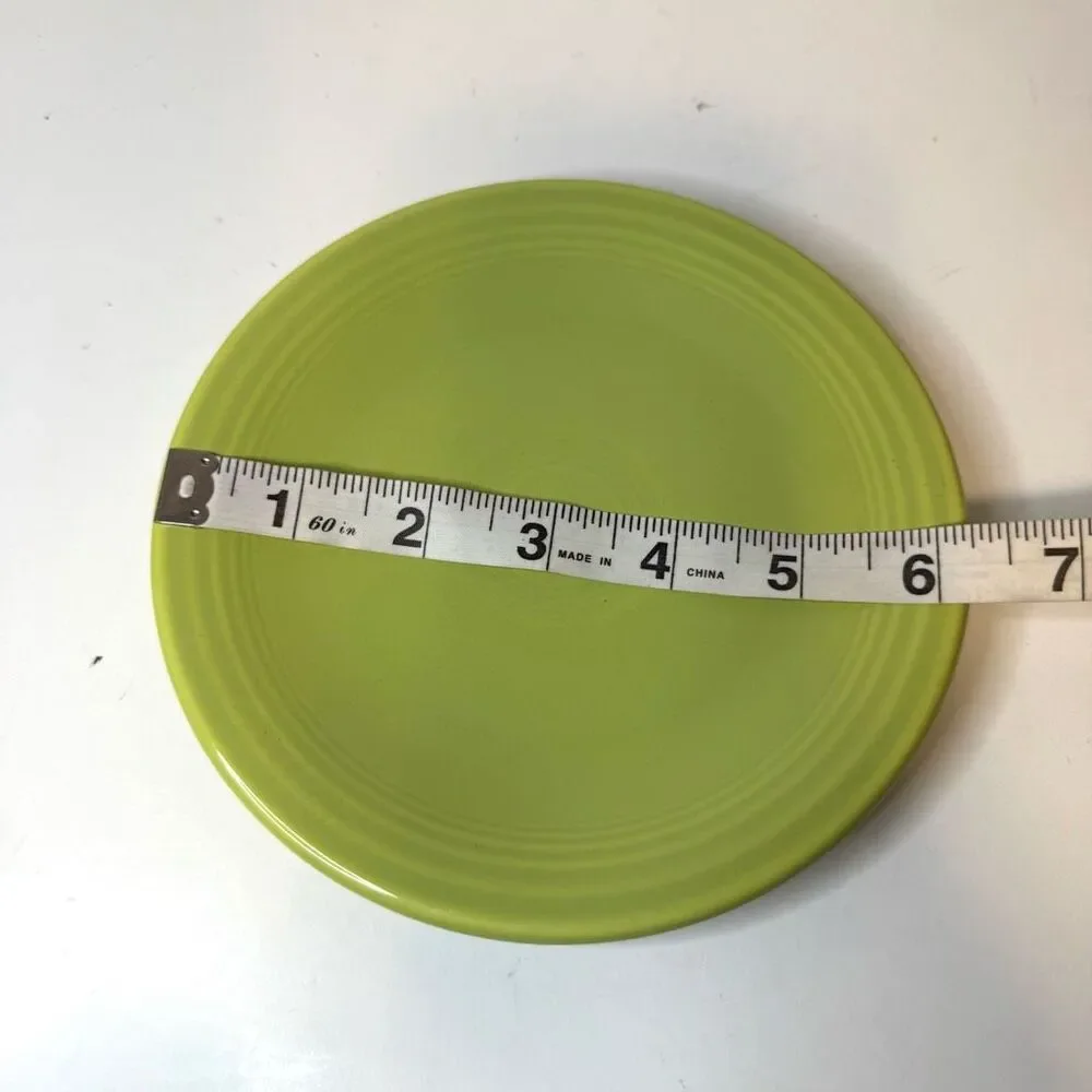 Vintage Fiesta Chartreuse Saucer &‎ Bread Plate LOT OF 2